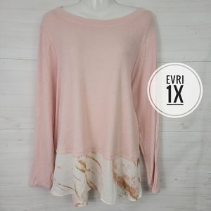 1X Evri Super Soft Pink Sweater Top